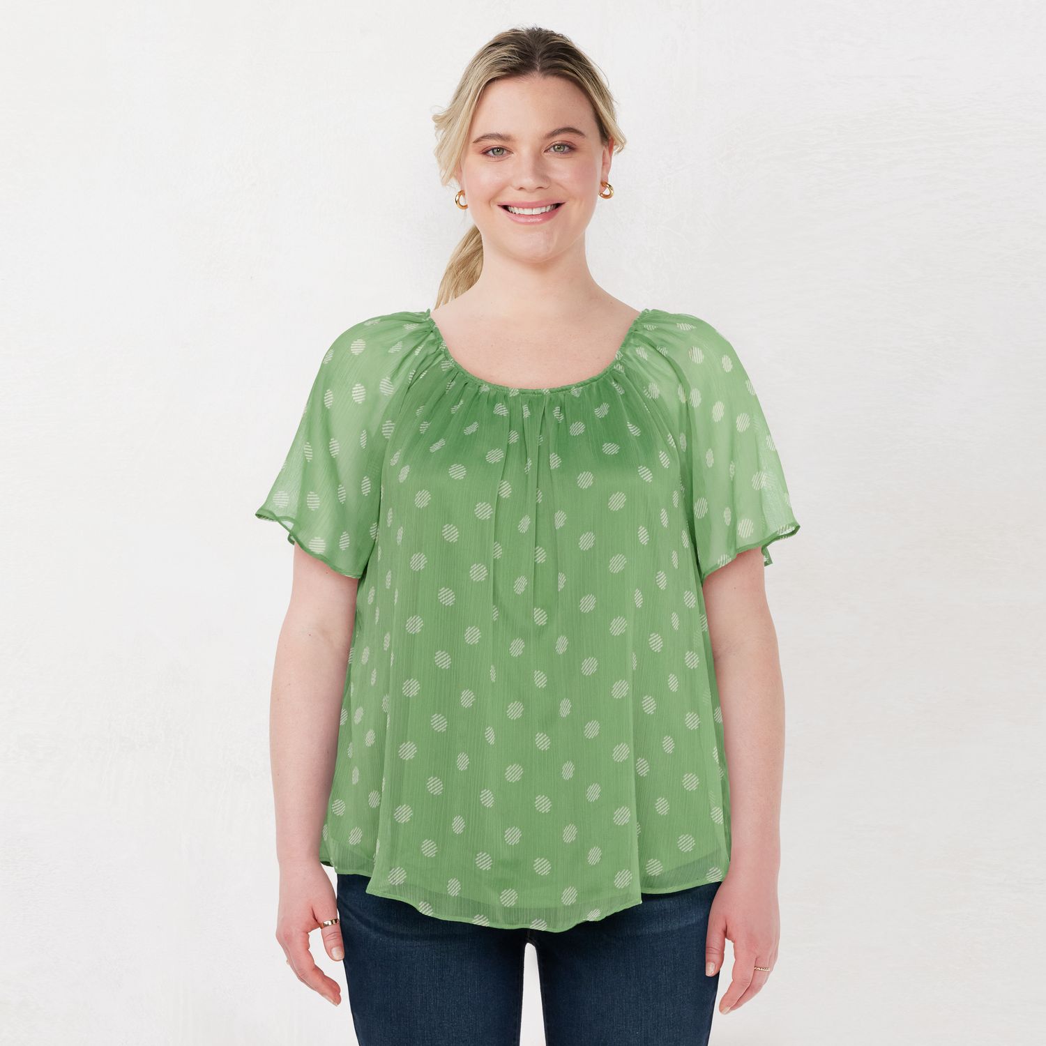 kohls green tops