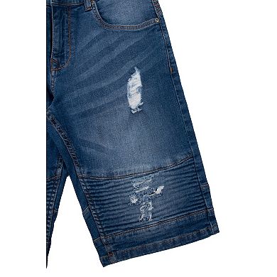 Men's Xray Distressed Moto Jean Shorts