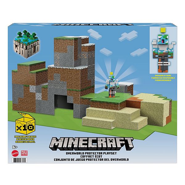 Minecraft Over World Shelter Set Figuras Montáveis De Papel Adesivo  Multikids - BR148 BR148