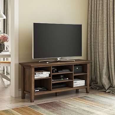 Simpli Home Redmond 7-Cubby Media TV Stand