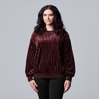 Women's Simply Vera Vera Wang Plush Sweatshirt
