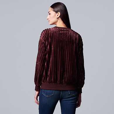 Women's Simply Vera Vera Wang Plush Sweatshirt