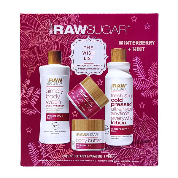 Raw Sugar The Wish List Gift Set Winterberry + Mint