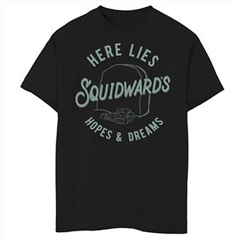 Boys 8-20 Nickelodeon SpongeBob SquarePants Here Lies Squidward's Hopes & Dreams Graphic Tee