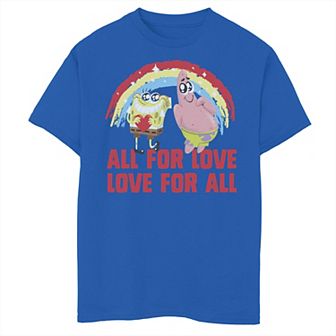 Boys 8-20 Nickelodeon SpongeBob SquarePants And Patrick All For Love Rainbow Graphic Tee