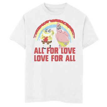 Boys 8-20 Nickelodeon SpongeBob SquarePants And Patrick All For Love Rainbow Graphic Tee