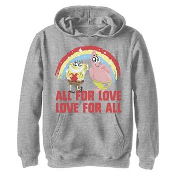 Boys 8-20 Nickelodeon SpongeBob SquarePants And Patrick All For Love Rainbow Graphic Hoodie