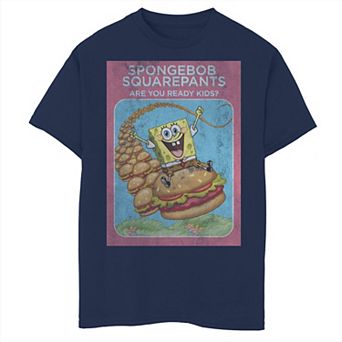 Boys 8-20 SpongeBob SquarePants Are You Ready Kids Vintage Poster Graphic Tee