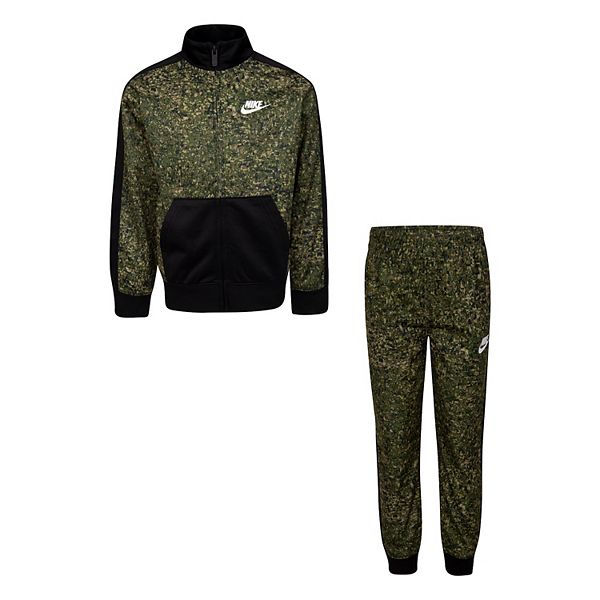 Boys Polyester Tracksuit Camouflage Hoodie Jacket and Bottom Jogging Suit 4-12 Years