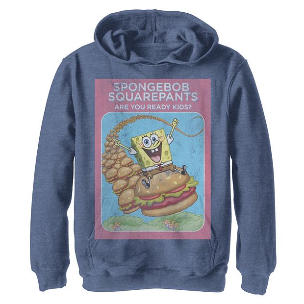 Boys 8 20 SpongeBob SquarePants Are You Ready Kids Vintage Poster Graphic Hoodie