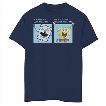 Boys 8-20 Spongebob Squarepants Doodlebob Meme Graphic Tee