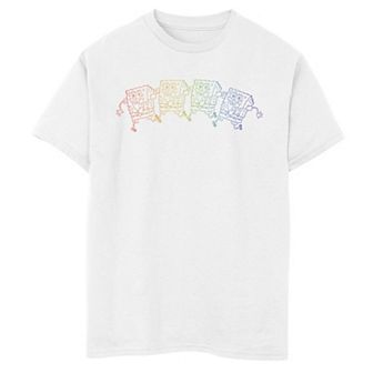 Boys 8-20 SpongeBob SquarePants Rainbow Outline Graphic Tee