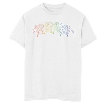 Boys 8-20 SpongeBob SquarePants Rainbow Outline Graphic Tee
