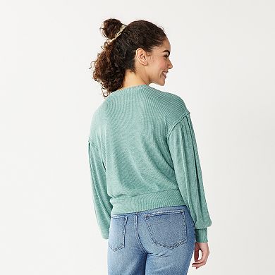 Juniors' SO® Balloon Sleeve Sweatshirt