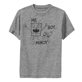 Boys 8-20 Nickelodeon SpongeBob SquarePants Me Hoy Minoy Outline Sketch Performance Graphic Tee