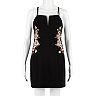Juniors' Speechless Pencil Dress with Floral Appliques
