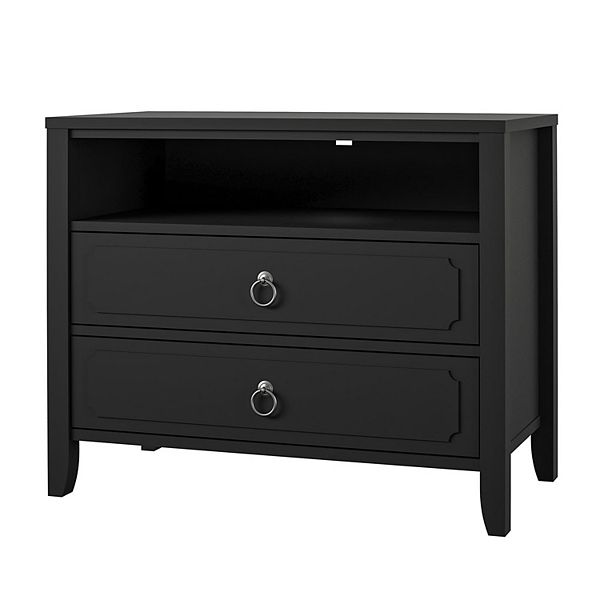 Her Majesty 2 Drawer Nightstand Black Novogratz BrickSeek