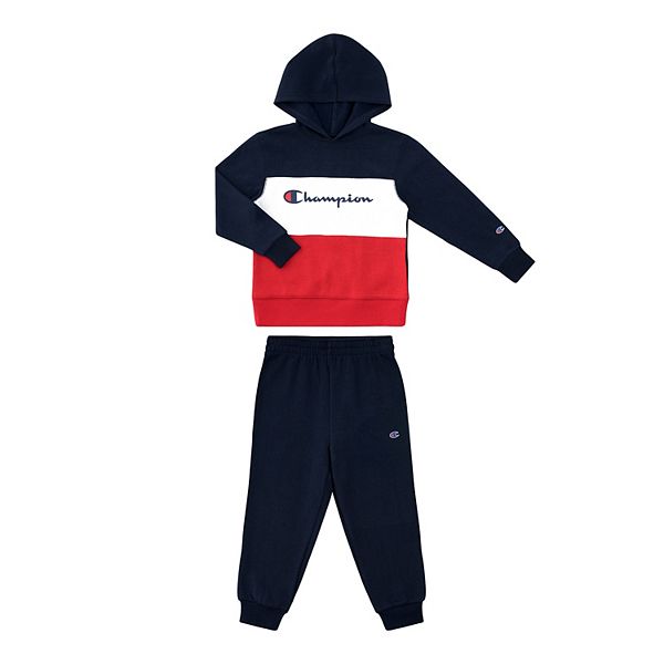 Champion hoodie and on sale jogger set mens