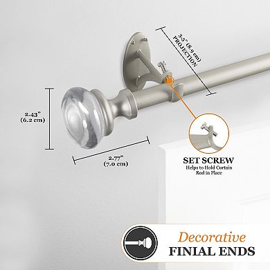 Kenney Fast Fit Shania 5/8" Decorative Window Curtain Rod