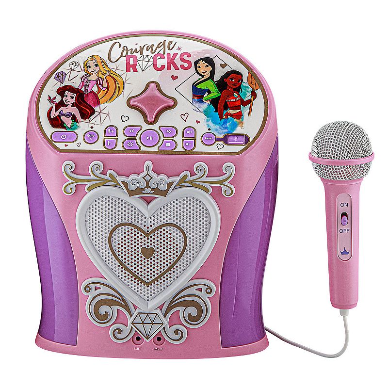 eKids - Disney Princess Bluetooth Karaoke with EZ Link Technology - Pink