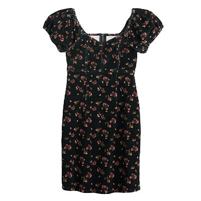 Juniors' SO Peasant Pinafore Mini Dress