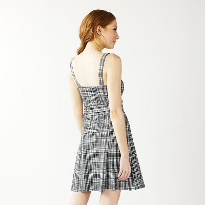 gucci black mini dress Iris Button Up Pinafore Mini Dress | Disturbia