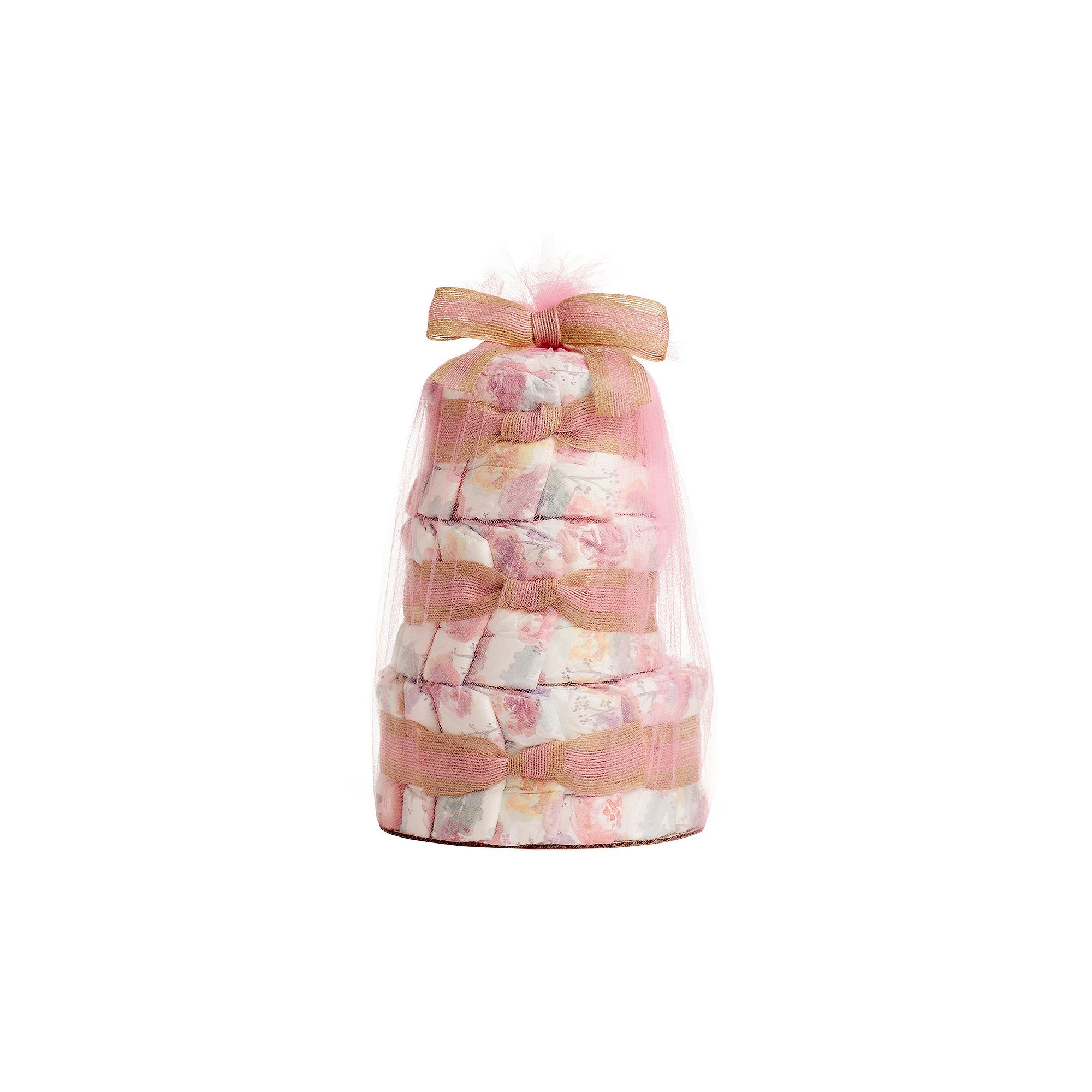 The Honest Company Mini Diaper Cake - Rose Blossom, Pink Blossom