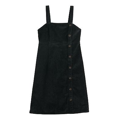 Women's SO® Side-Button Pinafore Mini Dress