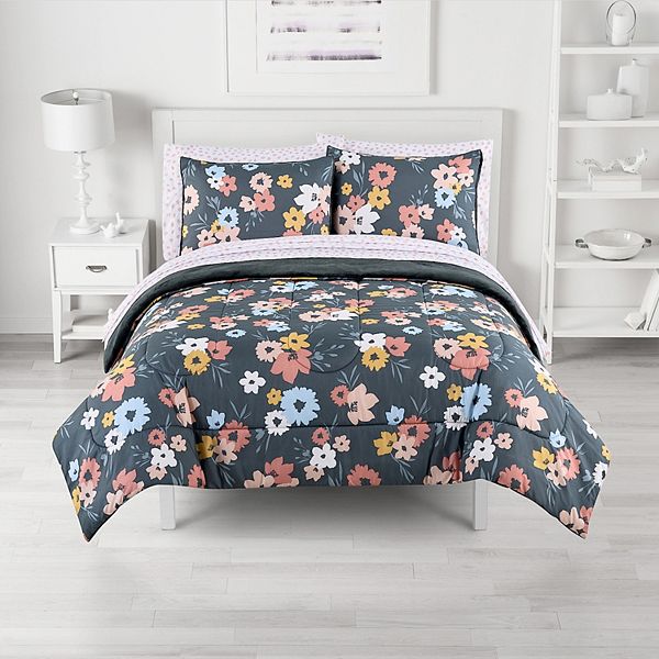 Kiera Fl Plush Reversible Comforter, Kohls Bed Set King