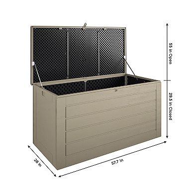 Cosco XL 180 Gallon Outdoor Patio Deck Storage Box Floor Decor