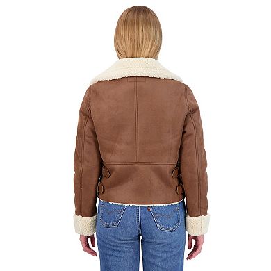 Juniors' Sebby Shearling BikerJacket