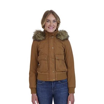 Juniors' Sebby Faux-Fur Hood Bomber Parka