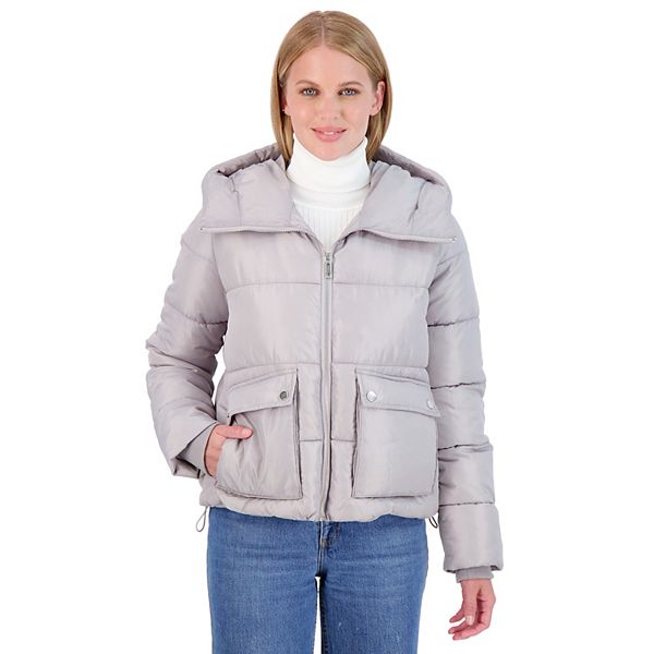 Juniors' Sebby Hooded Crop Puffer Jacket