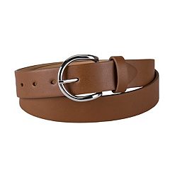 Pack 2 Women Belts for Jeans with Fashion Double O-Ring Buckle and Faux  Leather