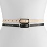 Women's LC Lauren Conrad 2-Pack Reversible Skinny Dress Belts