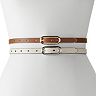 Women's LC Lauren Conrad 2-Pack Reversible Skinny Dress Belts