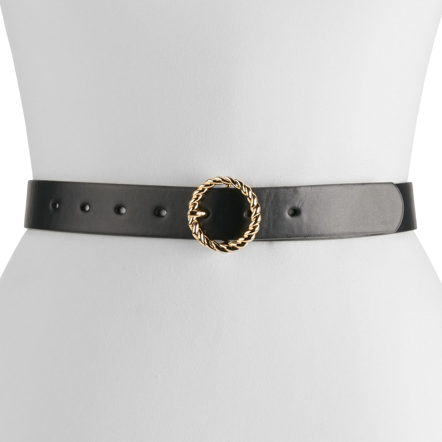 Image for LC Lauren Conrad Women's Stretch Belt with Vintage Round Center Bar Buckle at Kohl's.