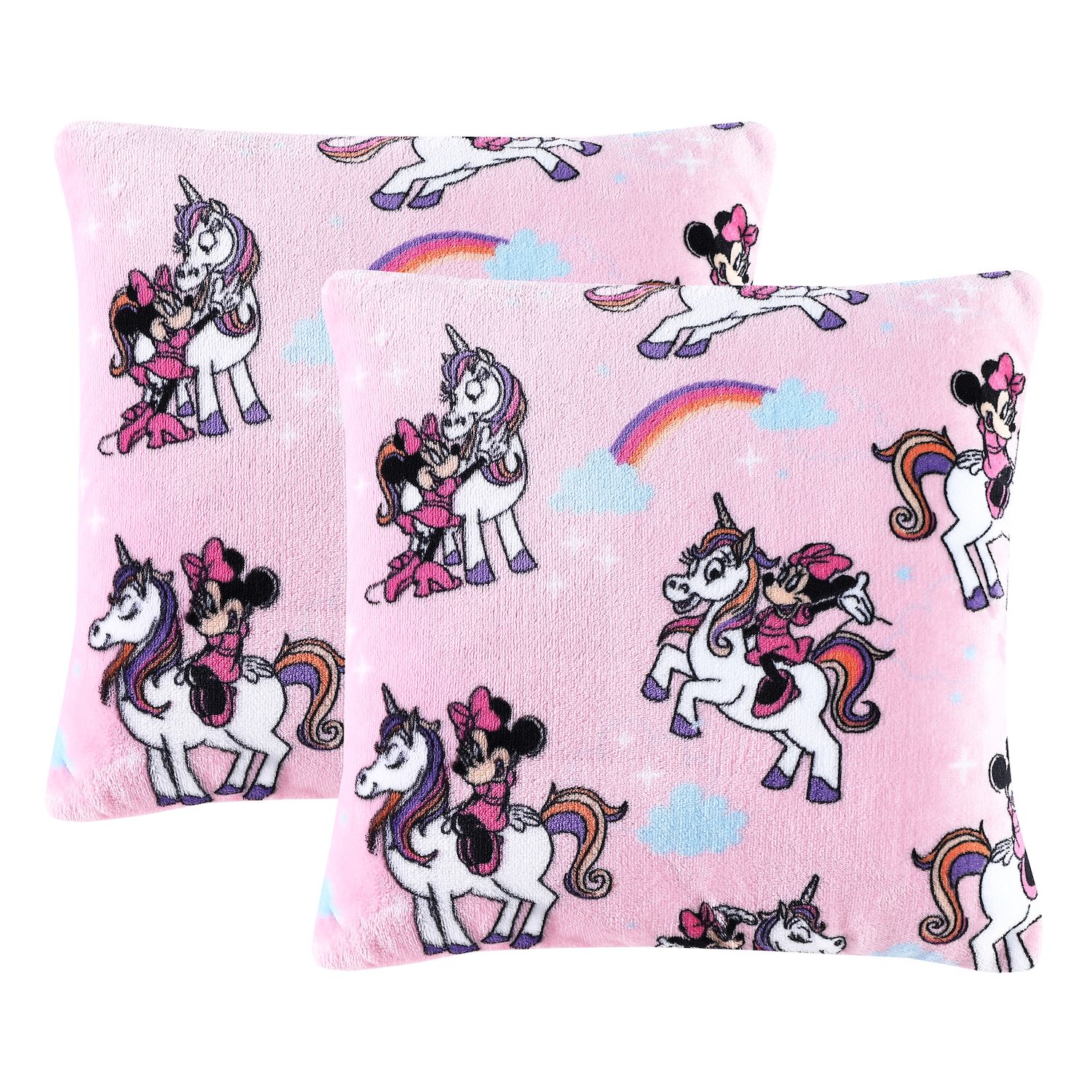 Image for Disney / The Big One The Big One Disney's Minnie Unicorn Printed Plush 2-pack Throw Pillow Set at Kohl's.