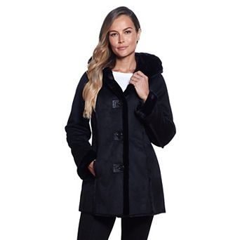 Women's Gallery Hooded Faux-Fur Coat
