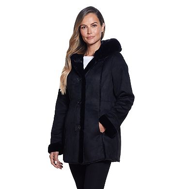 Women's Gallery Hooded Faux-Fur Coat