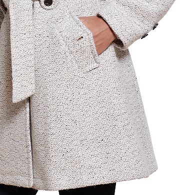 Women's Gallery Hooded Wool-Blend Walker Coat