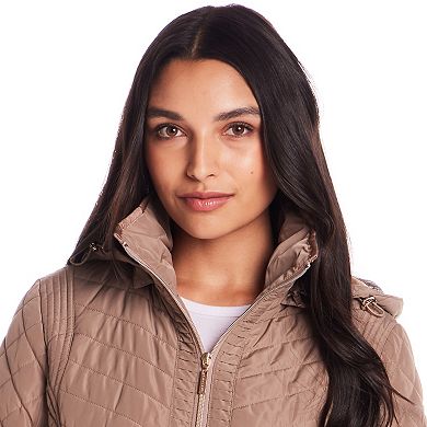 Women's Gallery Faux-Fur Hood Quilted Jacket