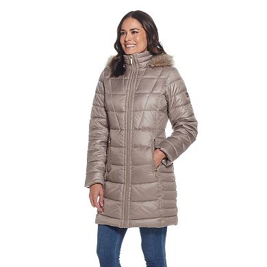 Women's Gallery Faux-Fur Hood Puffer Coat