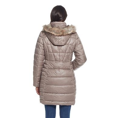 Women's Gallery Faux-Fur Hood Puffer Coat