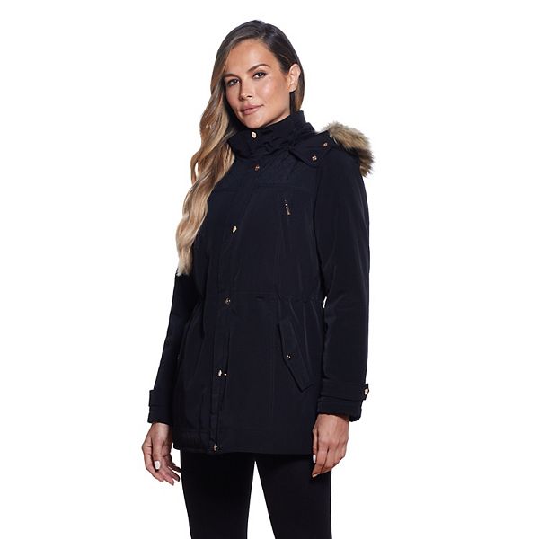 Women s Gallery Faux Fur Hood Anorak Jacket