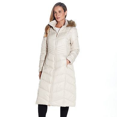 Women's Gallery Faux-Fur Hood Long Puffer Coat