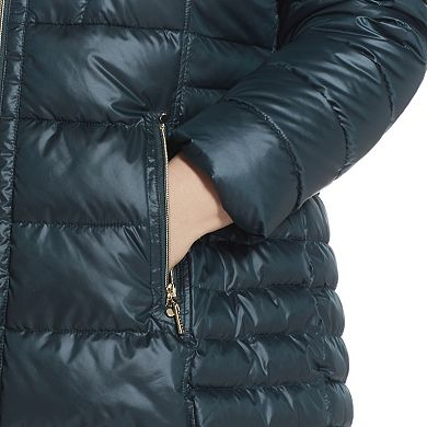 Plus Size Gallery Faux-Fur Hood Puffer Coat