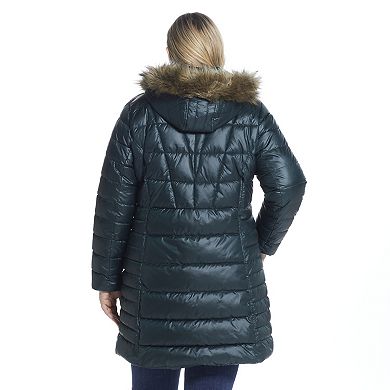 Plus Size Gallery Faux-Fur Hood Puffer Coat
