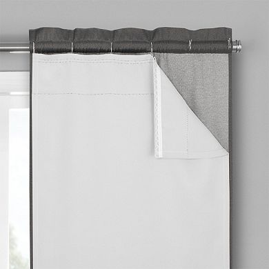 eclipse Woven Blackout Thermaliner 2-Panel Window Curtain Set