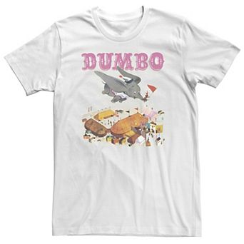 Big & Tall Disney Dumbo Vintage Story Book Style Flying Portrait Tee